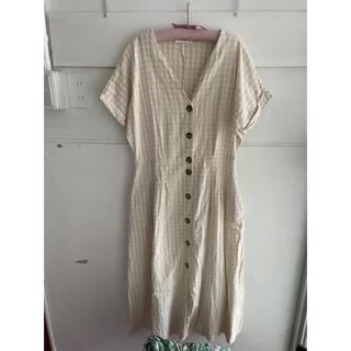 us vintage gingham check onepiece.