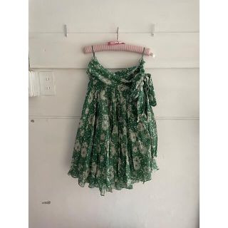 クロエ(Chloe)の最終価格💚💚💚Chloé silk flower skirt.(ひざ丈スカート)