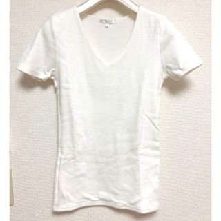 白Tシャツ　リブ素材　新品(Tシャツ(半袖/袖なし))