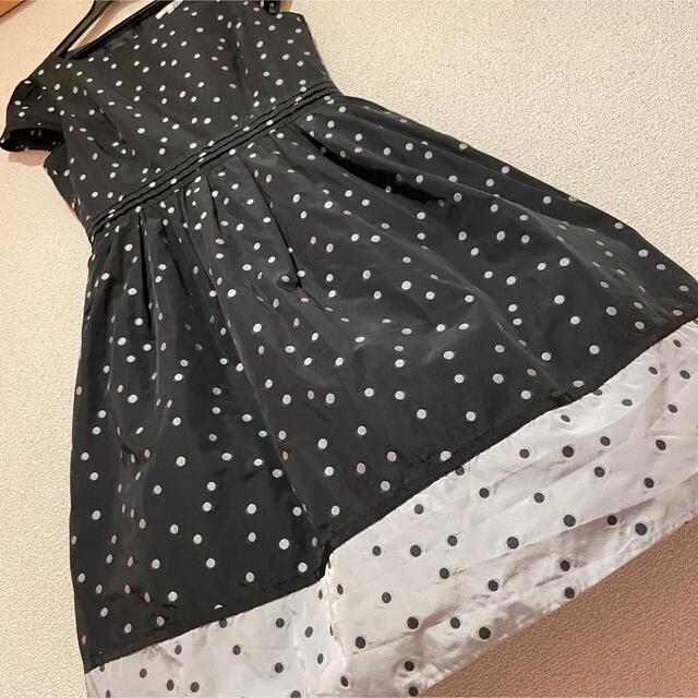 大きいサイズTO BE CHICのドット柄パフスリーブギャザーフレア