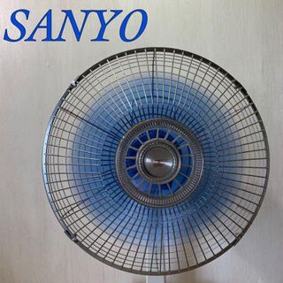 サンヨー(SANYO)のサンヨー 扇風機 昭和家電 ヴィンテージ アンティーク ブルー レトロ(扇風機)