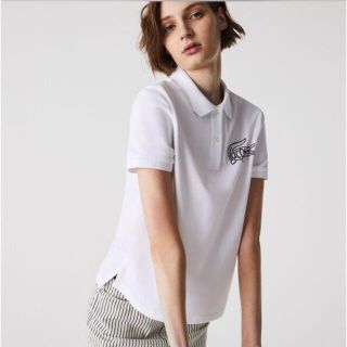 ラコステ(LACOSTE)の(値下げ)新品　ラコステ　ビックフロッキープリントポロシャツ　36(ポロシャツ)