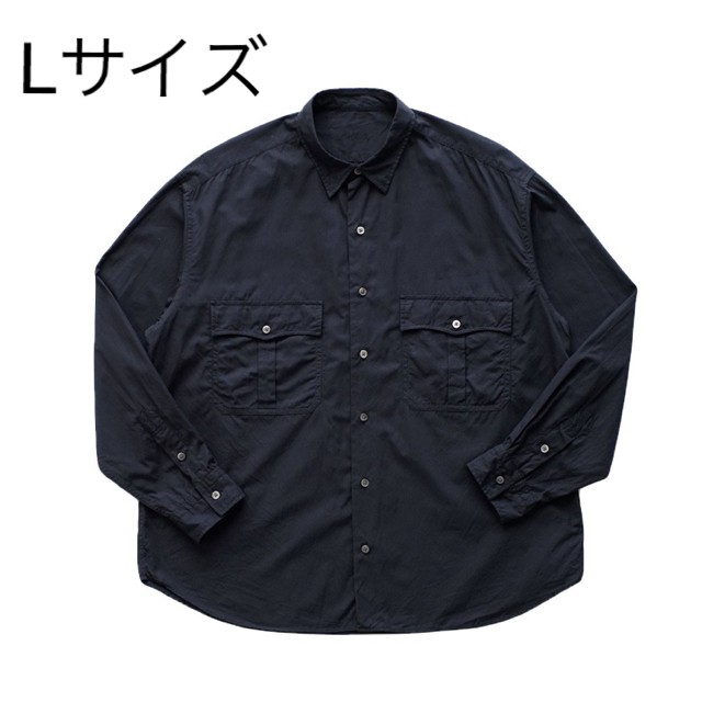 porterclassic ロールアップシャツ　ダークネイビー