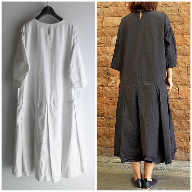 美品 gauze♯ コットンTOP糸タイプライタープリーツワンピース ゆったり