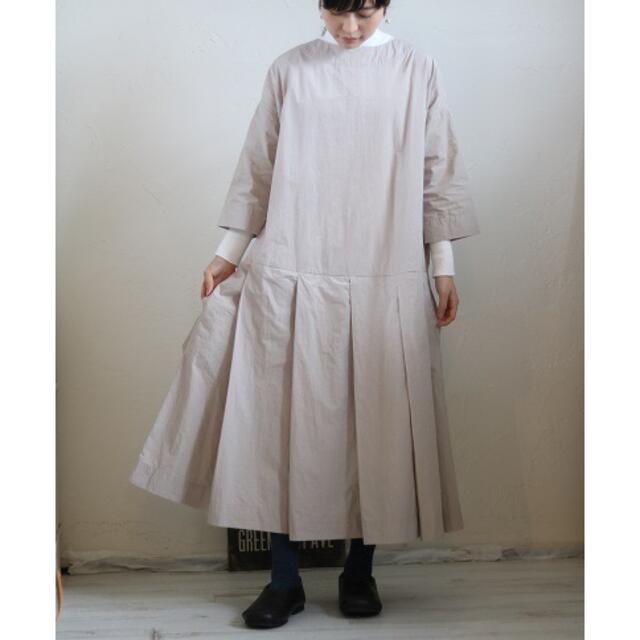 美品 gauze♯ コットンTOP糸タイプライタープリーツワンピース ゆったり
