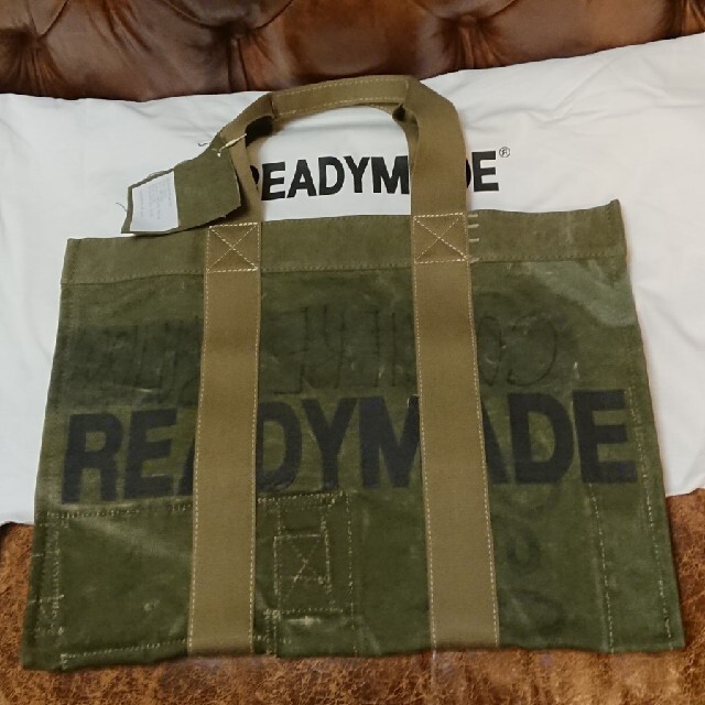 READYMADE(レディメイド)のREADYMADE EASY TOTE LARGE GREEN BAG メンズのバッグ(トートバッグ)の商品写真