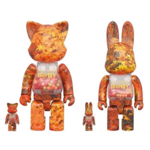 MY FIRST B@BY AUTUMN LEAVES Ver SET - キャラクターグッズ MYFIRST BE@RBRICK B@BY AUTUMNLEAVES1000%