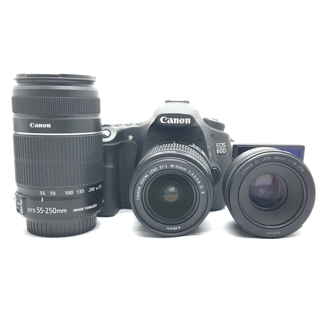 47,405円！！【動作絶好調！！】Canon EOS 60D トリプルレンズ♪