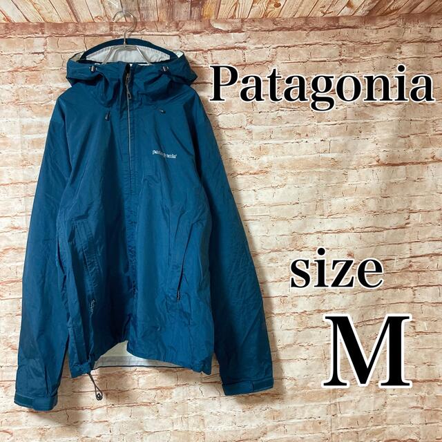 パタゴニア Patagonia ナイロンジャケット フルジップ ロゴ Mメンズ