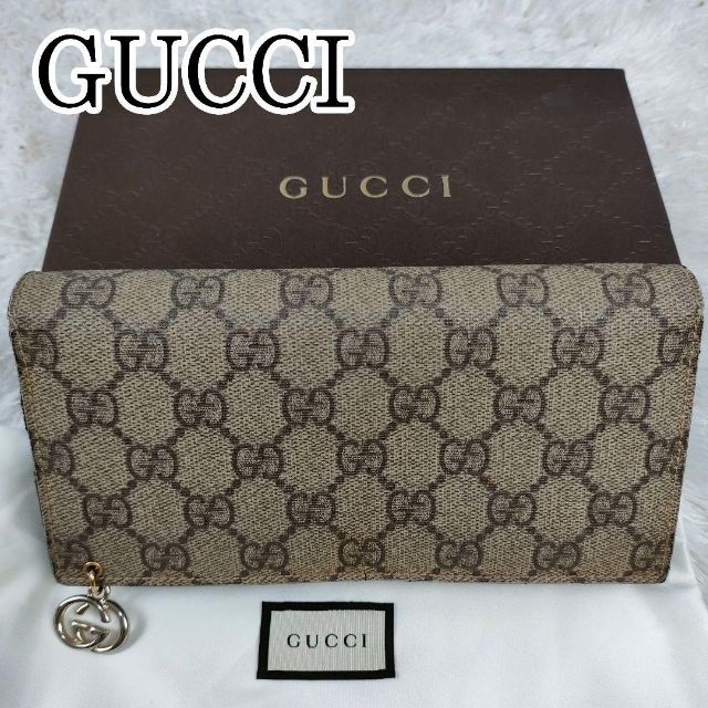 Gucci - 極美品✨グッチ 長財布 二つ折り インターロッキング GG