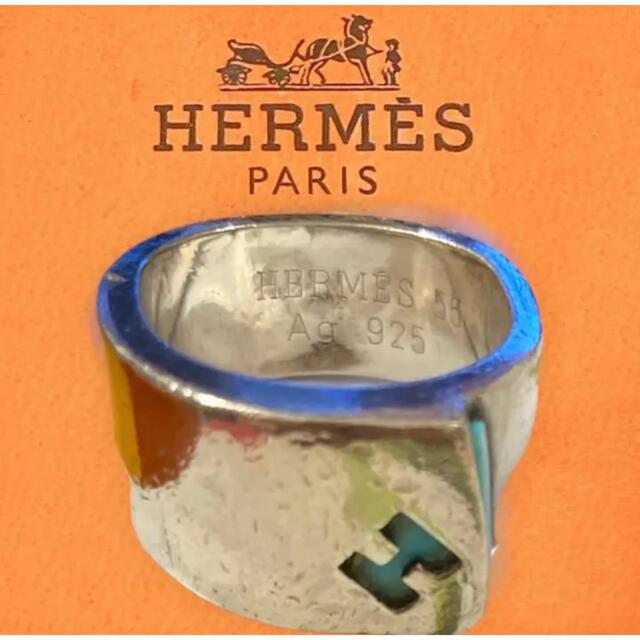 Hermes - HERMES キャンディリング　ターコイズ　15号