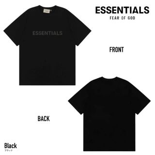 エッセンシャル(Essential)のFOG ESSENTIALS 3DシリコンアップリケボクシーTシャツLブラック(Tシャツ/カットソー(半袖/袖なし))