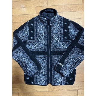 シュプリーム(Supreme)の黒S 19AW Reversible Bandana Fleece Jacket(ブルゾン)