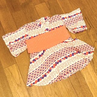 【Ocean＆Ground】キッズ　浴衣ワンピース　女の子用 90サイズ(甚平/浴衣)