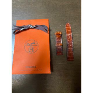 エルメス(Hermes)のHERMES エルメス 純正 アリゲーター革 腕時計 レザーベルト(レザーベルト)