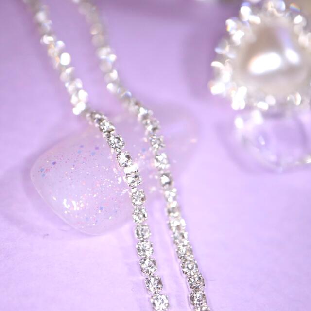 高品質 Crystal dia chain Clear ss6 100cm ✧ コスメ/美容のネイル(ネイル用品)の商品写真