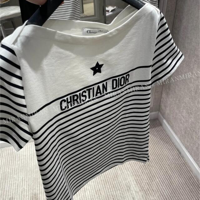 【Christian Dior】 ディオール ボーダーカットソー