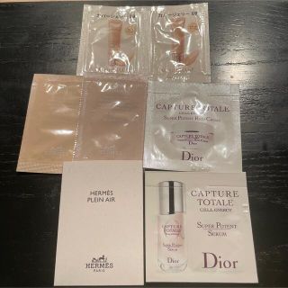 HERMES バームファンデーション DIOR カプチュールトータルセル他(サンプル/トライアルキット)