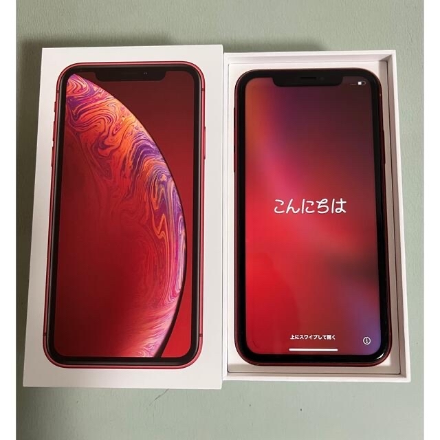 iPhone(アイフォーン)の3兄弟の父様専用　iPhone XR 128GB SIMフリー レッド スマホ/家電/カメラのスマートフォン/携帯電話(スマートフォン本体)の商品写真