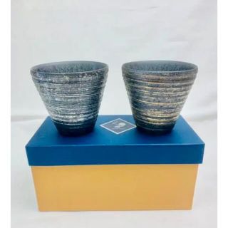 湯呑み ペア 金銀絵付 ぐい呑み カップ 2個 cup  ペアカップ(グラス/カップ)