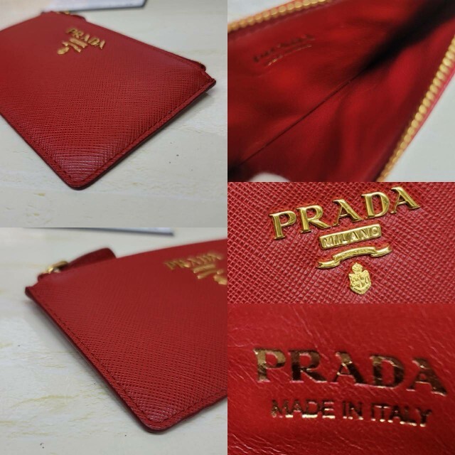 希少 ほぼ未使用 PRADA☆鑑定済☆サフィアーノ カード&コイン プラダ