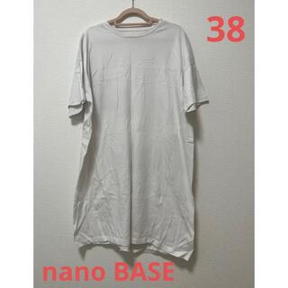 ナノユニバース(nano・universe)のnano BASE 白半袖Tシャツ　38(Tシャツ(半袖/袖なし))