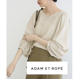 アダムエロぺ(Adam et Rope')の【最終価格・値引き】9/4削除【新品】アダム エ ロペ　ギャザースリーブブラウス(シャツ/ブラウス(長袖/七分))