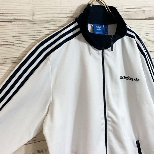 史上最も激安】 トラックジャケット adidas - adidas 白×紺 新品未使用