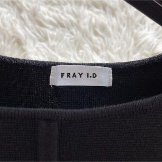 美シルエット♡FRAY I.D ハイウエストラップコンビワンピース 黒ベージュ