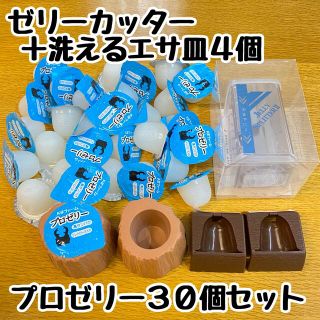 ゼリースプリッター＋洗えるエサ皿２種類４個＋プロゼリー３０個セット(虫類)