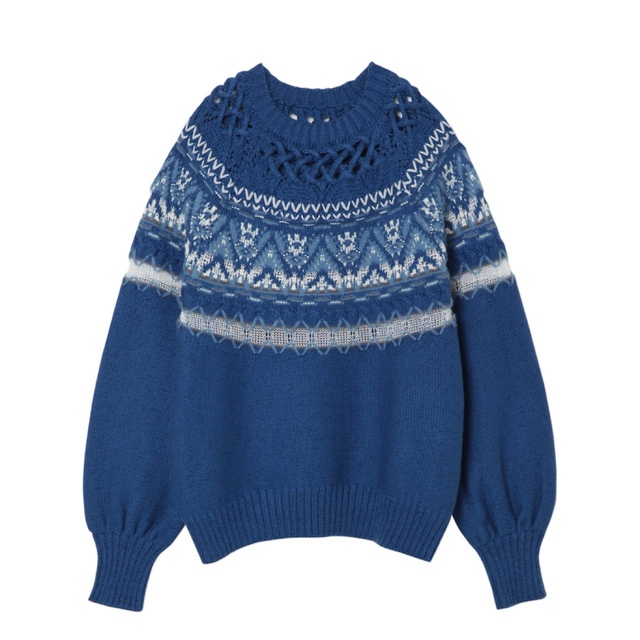 Mame Kurogouchi Cotton Nordic Knit マメ