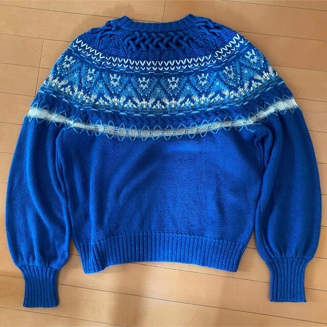 Mame Kurogouchi Cotton Nordic Knit マメ