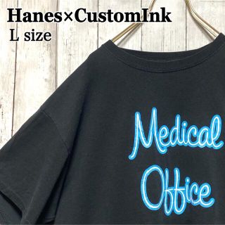 ヘインズ(Hanes)の英字プリントtシャツ バックプリント Hanes ヘインズ Lサイズ US古着(Tシャツ/カットソー(半袖/袖なし))