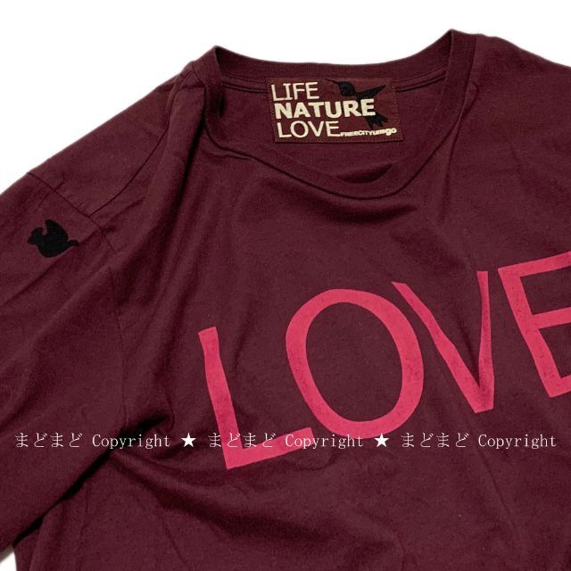 キムタク着 FREE CITY LOVE ロゴ 半袖 Tシャツ S フリーシティ