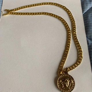 美品Versaceヴェルサーチメドューサクリスタルネックレスゴールド金
