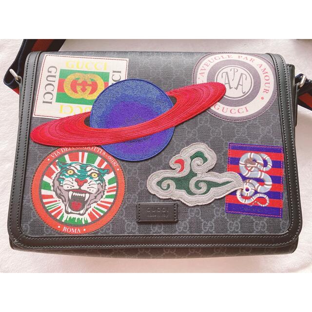 クーポン対象外】 Gucci ワッペン ショルダーバッグ GGスプリーム