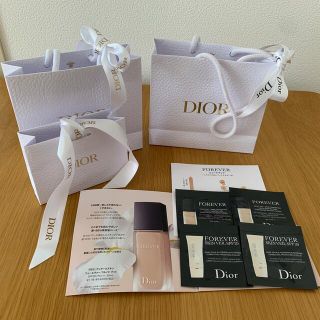 クリスチャンディオール(Christian Dior)のDior 紙袋とリキッド＆ベース試供品セット(サンプル/トライアルキット)