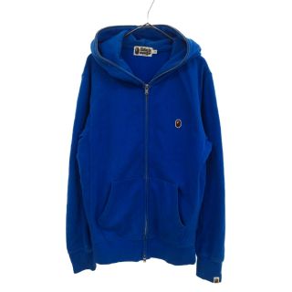 A bathing ape 猿ワッペンアシンメトリーパーカー ロゴ