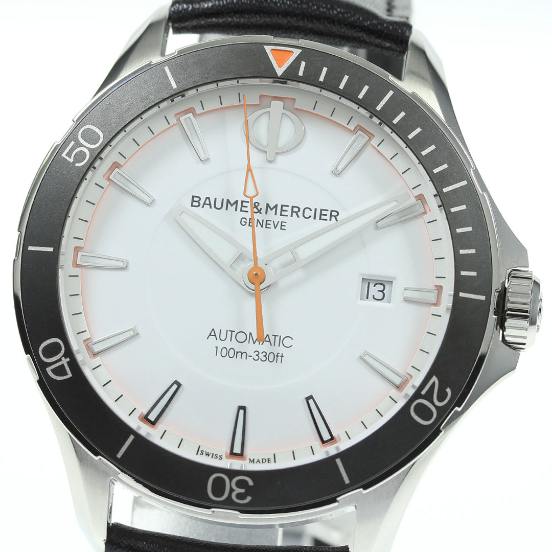 ☆美品【Baume & Mercier】ボーム＆メルシェ クリフトン クラブ デイト 65827 自動巻き メンズ_701987【ev20】