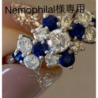 プラチナ✨ダイヤ0.58ct/サファイア0.4ct✨上質キラキラリング❣️(リング(指輪))