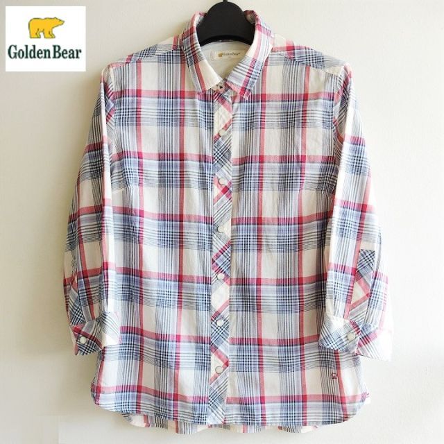 Golden Bear(ゴールデンベア)のGolden Bear　ゴールデンベア　七分袖 シャツ　Ｍサイズ レディースのトップス(シャツ/ブラウス(長袖/七分))の商品写真