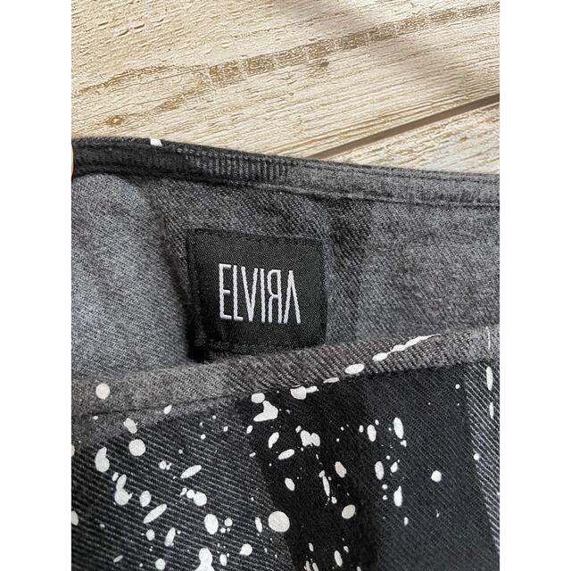 ELVIA(エルヴィア)のELVIRA エルビラ ポンチョ 半袖 ブラック チェック ペイント メンズのトップス(Tシャツ/カットソー(半袖/袖なし))の商品写真