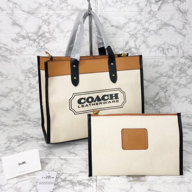 COACH トート ハンドバッグ ショルダーバッグ ロゴ