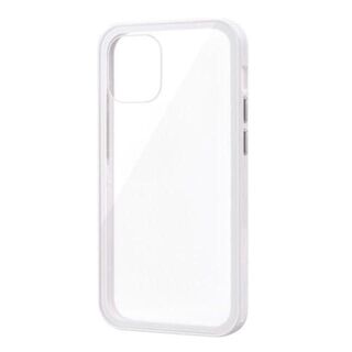 新品 iPhone 12 mini ガラスハイブリッドケース　ホワイト　淵(iPhoneケース)