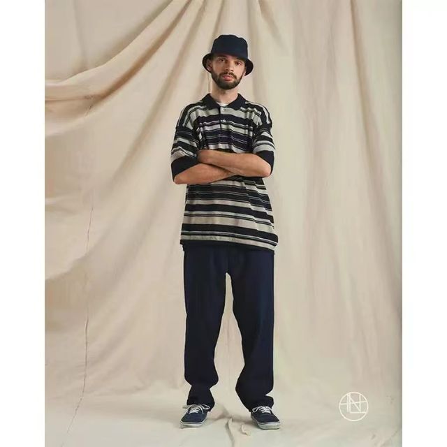シャツ NANAMICA H/S STRIPE POLO SWEATERの通販 by のおの's shop|ラクマ メンズ