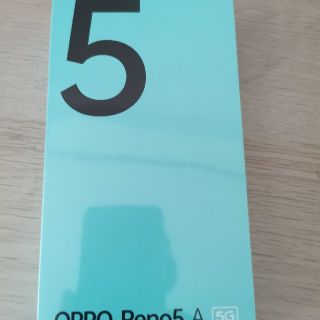 オッポ(OPPO)のOPPO Reno5 A 5G対応 128GB　ブラック(e-sim)未開封(スマートフォン本体)
