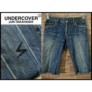 アンダーカバー(UNDERCOVER)のG② アンダーカバー USED 加工 パッチワーク デニム ショーツ パンツ 3(ショートパンツ)