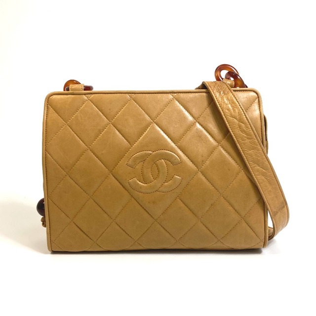 品質は非常に良い - CHANEL シャネル ベージュブラウン系 ラムスキン