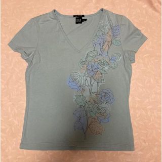 ギャップ(GAP)のGAP(ギャップ)★Ｔシャツ・水色・花柄(Tシャツ(半袖/袖なし))