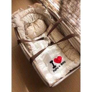 ニシカワ(西川)の【再値下げ】マルチクーハンバッグ持ち運びベビーベット　I❤️PaPa &Mama(その他)